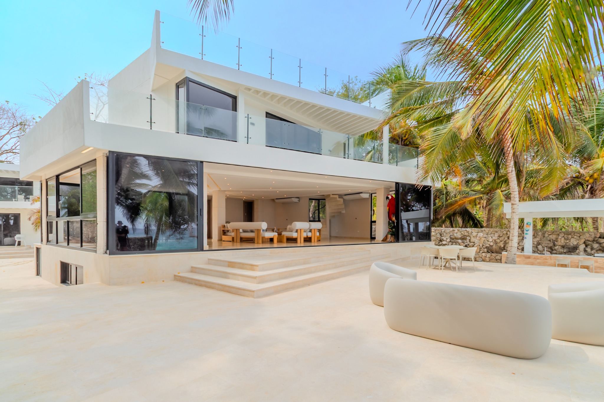 Casa Roca open living area in Cartagena